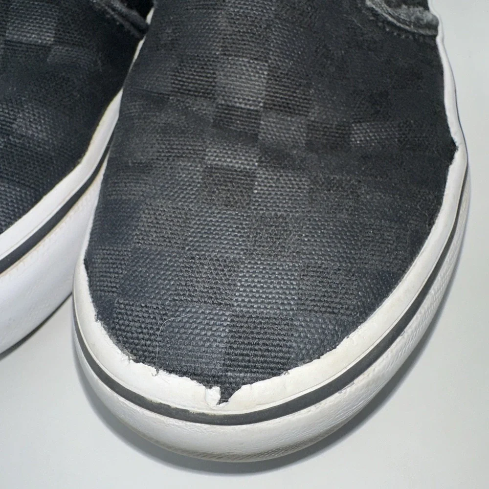 Vans Classic Black Checkerboard Slip Ons‎ Kids Size 1